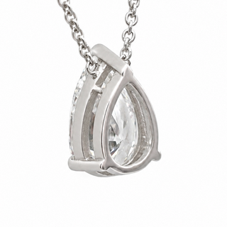Pear Shape – Lab Grown Diamond – 14K Gold – Solitaire Necklace