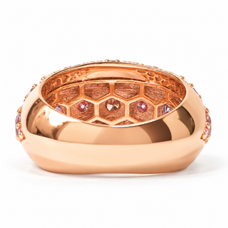 A Mosaic 3.98 Carat Lab-Grown Diamonds Ring | IGI Certified | 13.24 Gram 14K Rose Gold