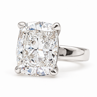 Cushion Brilliant Solitaire Ring – Lab-Grown Diamond – 14K/18K Gold
