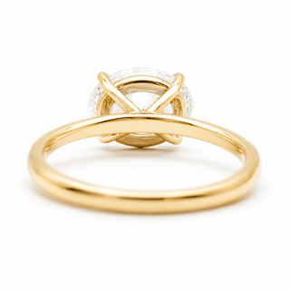 Oval Brilliant Pavé Ring – Lab Grown Diamond – 14K/18K Yellow Gold – 20 Side Stones