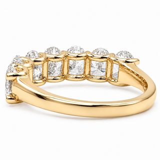 Oval Brilliant 7 Stone Crown Ring – Lab Grown Diamond – 14K/18K Gold