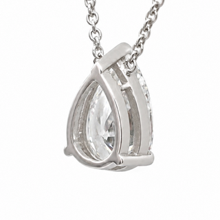 Pear Shape – Lab Grown Diamond – 14K Gold – Solitaire Necklace