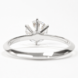 Round Brilliant 6 Prong Solitaire Ring – Lab Grown Diamond – 14K/18K White Gold