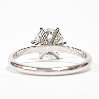 Round Brilliant 6 Prong Solitaire Ring – Lab Grown Diamond – 14K/18K White Gold