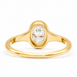 Oval Brilliant Solitaire Ring – Lab Grown Diamond – 14K/18K Gold