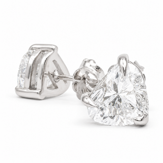 Heart Brilliant Stud Earrings – Lab Grown Diamonds – 14K/18K White Gold