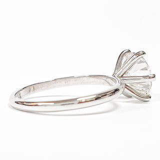 Round Brilliant 6 Prong Solitaire Ring – Lab Grown Diamond – 14K/18K White Gold