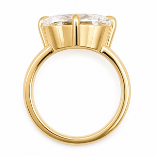Oval Brilliant Solitaire Ring – Lab Grown Diamond – 14K/18K Yellow Gold