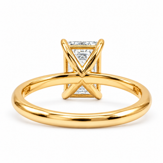 Emerald Cut Solitaire Ring – Lab-Grown Diamond – 14K/18K Gold