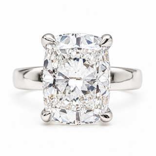 Cushion Brilliant Solitaire Ring – Lab-Grown Diamond – 14K/18K Gold