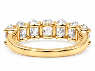 Oval Brilliant 7 Stone Crown Ring – Lab Grown Diamond – 14K/18K Gold