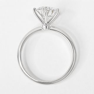 Round Brilliant 6 Prong Solitaire Ring – Lab Grown Diamond – 14K/18K White Gold
