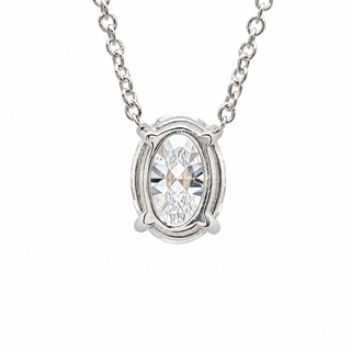 Oval Brilliant – Lab Grown Diamond – 14K Gold – Solitaire Necklace