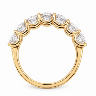 Oval Brilliant 7 Stone Crown Ring – Lab Grown Diamond – 14K/18K Gold