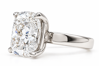 Cushion Brilliant Solitaire Ring – Lab-Grown Diamond – 14K/18K Gold