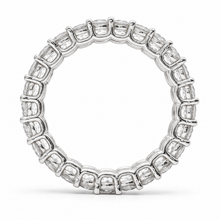 Round Brilliant 2 Row Eternity Ring – Lab Grown Diamond – 14K/18K White Gold
