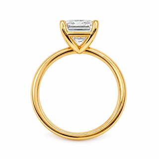 Emerald Cut Solitaire Ring – Lab-Grown Diamond – 14K/18K Gold