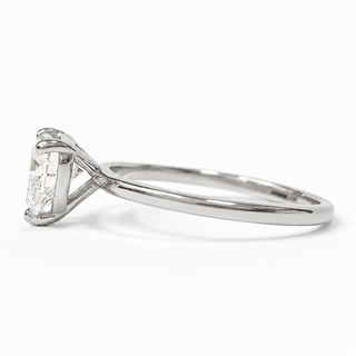Heart Brilliant Solitaire Ring – Lab-Grown Diamond – 14K/18K White Gold
