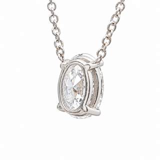 Oval Brilliant – Lab Grown Diamond – 14K Gold – Solitaire Necklace
