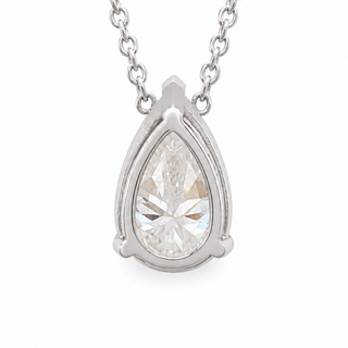 Pear Shape – Lab Grown Diamond – 14K Gold – Solitaire Necklace
