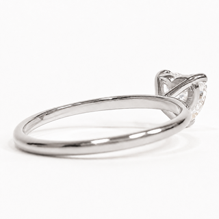 Heart Brilliant Solitaire Ring – Lab-Grown Diamond – 14K/18K White Gold