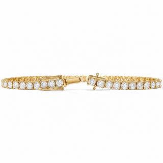 Tennis Bracelet – Lab Grown Diamonds – 14K/18K Yellow Gold – Classic 4 Prong