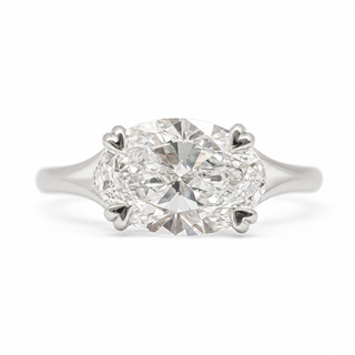 Oval Brilliant Solitaire Ring – Lab Grown Diamond – 14K/18K Gold