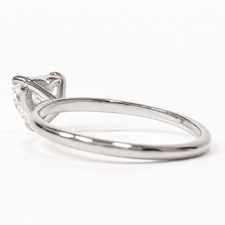 Heart Brilliant Solitaire Ring – Lab-Grown Diamond – 14K/18K White Gold