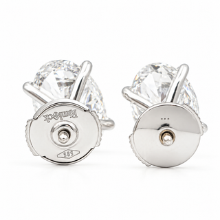 Oval Brilliant Earrings – Lab Grown Diamonds – 14K Gold – Alpha Spring Stopper