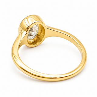 Oval Brilliant Solitaire Ring – Lab Grown Diamond – 14K/18K Gold