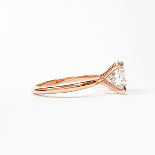 Round Brilliant Solitaire Ring – Lab Grown Diamond – 14K/18K Rose Gold