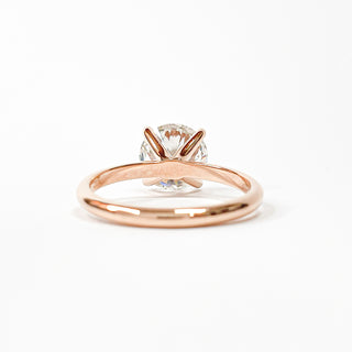 Round Brilliant Solitaire Ring – Lab Grown Diamond – 14K/18K Rose Gold
