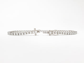 Tennis Bracelet – Lab Grown Diamonds – 14K/18K White Gold – Classic 4 Prong
