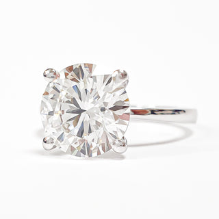 Round Brilliant Solitaire Ring – Lab Grown Diamond – 14K/18K White Gold