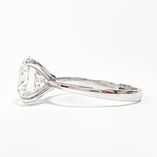 טבעת יהלום עגול סוליטר מבריקה 1.00-5.00 קראט – יהלום מעבדה – זהב לבן 14K/18K