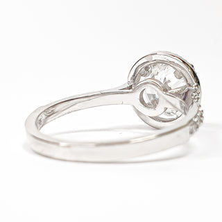 Round Brilliant Pavé with Halo Ring – Lab-Grown Diamond– Lab Grown Diamond – 14K/18K White Gold – 38 Side Stones