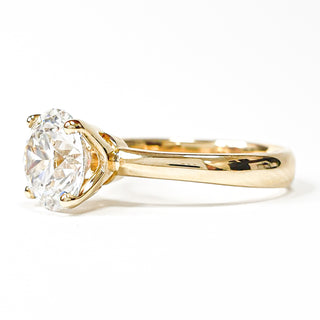 Round Brilliant Solitaire Ring – Lab Grown Diamond – 14K/18K Yellow Gold