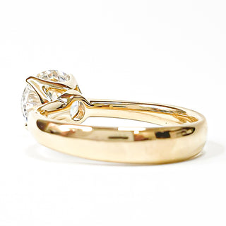 Round Brilliant Solitaire Ring – Lab Grown Diamond – 14K/18K Yellow Gold