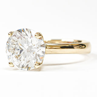 Round Brilliant Solitaire Ring – Lab Grown Diamond – 14K/18K Yellow Gold