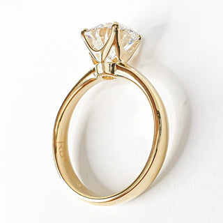 Round Brilliant Solitaire Ring – Lab Grown Diamond – 14K/18K Yellow Gold