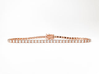 Tennis Bracelet – Lab Grown Diamonds – 14K/18K Rose Gold – Classic 4 Prong
