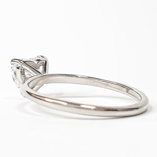 Heart Brilliant Solitaire Ring – Lab-Grown Diamond – 14K/18K White Gold