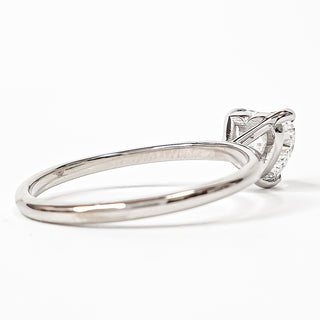 Heart Brilliant Solitaire Ring – Lab-Grown Diamond – 14K/18K White Gold