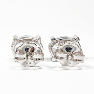 Oval Brilliant Earrings – Lab Grown Diamonds – 14K/18K White Gold – Stud Earrings