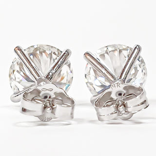 Round Brilliant Earrings – Lab Grown Diamonds – 14K/18K White Gold – Stud Earrings