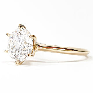 Round Brilliant 6 Prong Solitaire Ring – Lab Grown Diamond – 14K/18K Yellow Gold