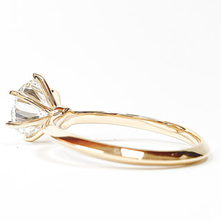 Round Brilliant 6 Prong Solitaire Ring – Lab Grown Diamond – 14K/18K Yellow Gold