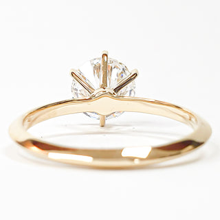 Round Brilliant 6 Prong Solitaire Ring – Lab Grown Diamond – 14K/18K Yellow Gold