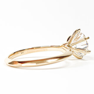 Round Brilliant 6 Prong Solitaire Ring – Lab Grown Diamond – 14K/18K Yellow Gold