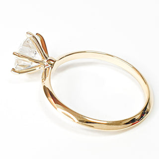 Round Brilliant 6 Prong Solitaire Ring – Lab Grown Diamond – 14K/18K Yellow Gold